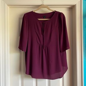 Ann Taylor Maroon Blouse